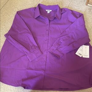 Purple Button-Up Shirt